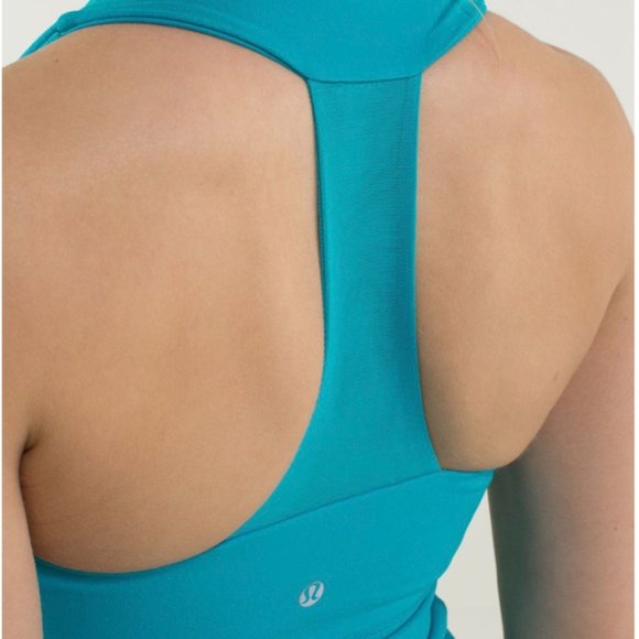 lululemon *Luon Scoop Neck Yoga Tank in Blue Surge - Picture 2 of 12